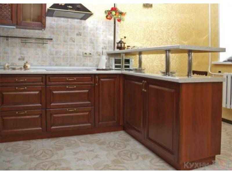 кухонный гарнитур прямой каштан в Нижневартовске