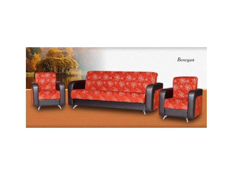 черно-красная мягкая мебель венеция в Нижневартовске