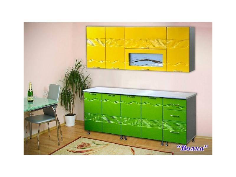 яркая кухня с декором волна в Нижневартовске