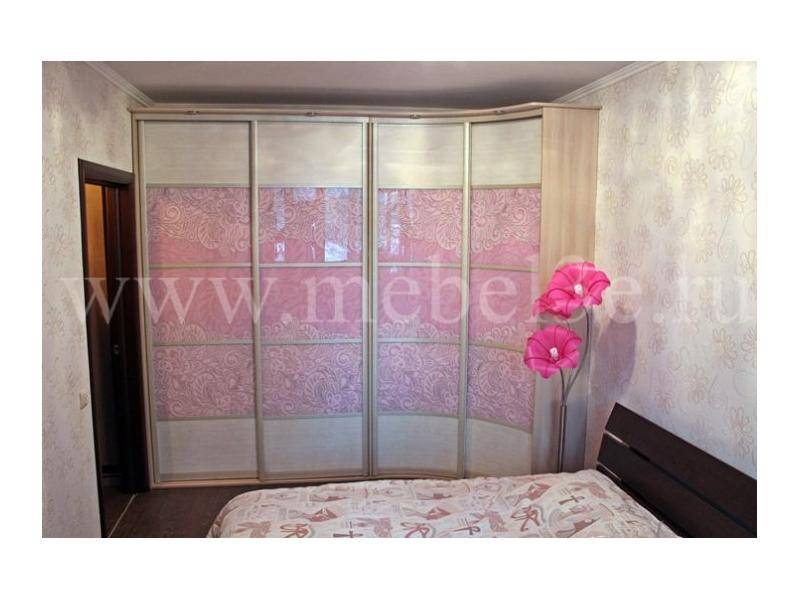 радиусный шкаф купе с фотопечатью в Нижневартовске