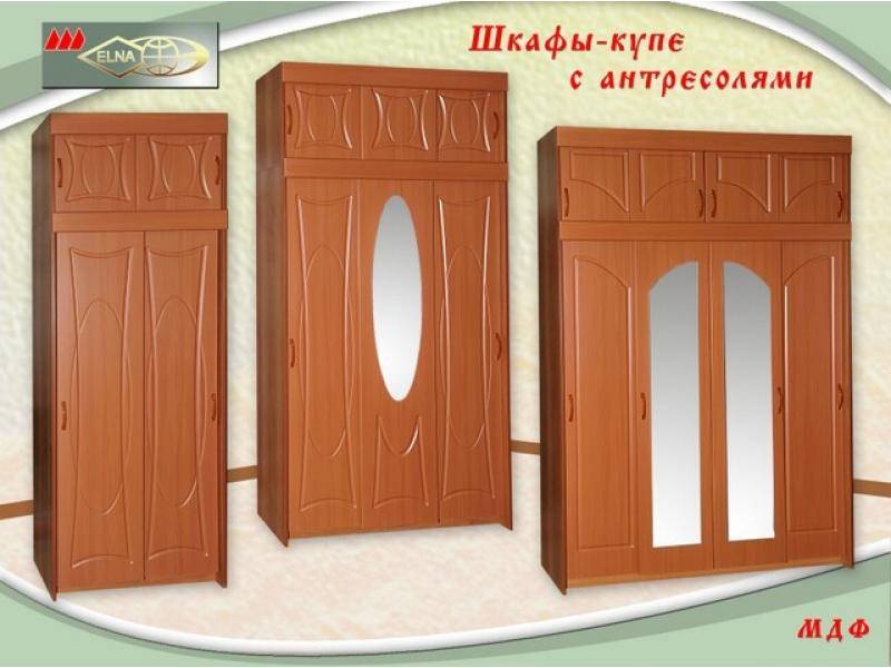 шкаф-купе с антресолями мдф (топ-лайн) в Нижневартовске