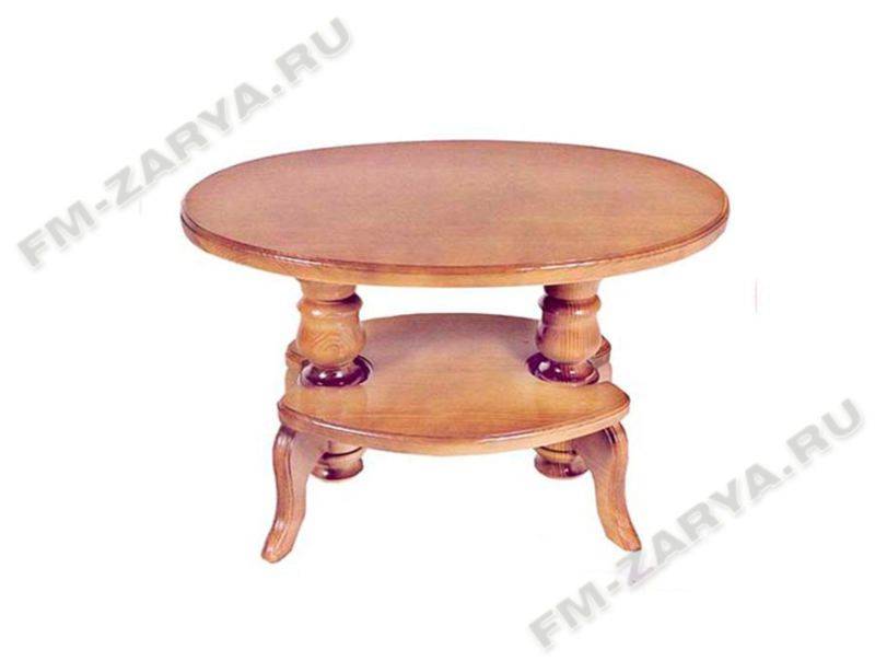 стол журнальный 2-х ярусный на 2-х балясинах в Нижневартовске