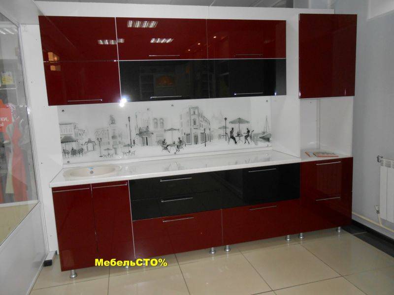 кухонный гарнитур с фасадом акрил в Нижневартовске