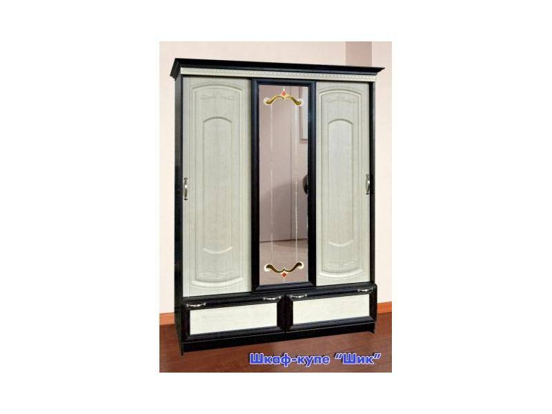 черно-белый шкаф-купе с ящиками шик в Нижневартовске