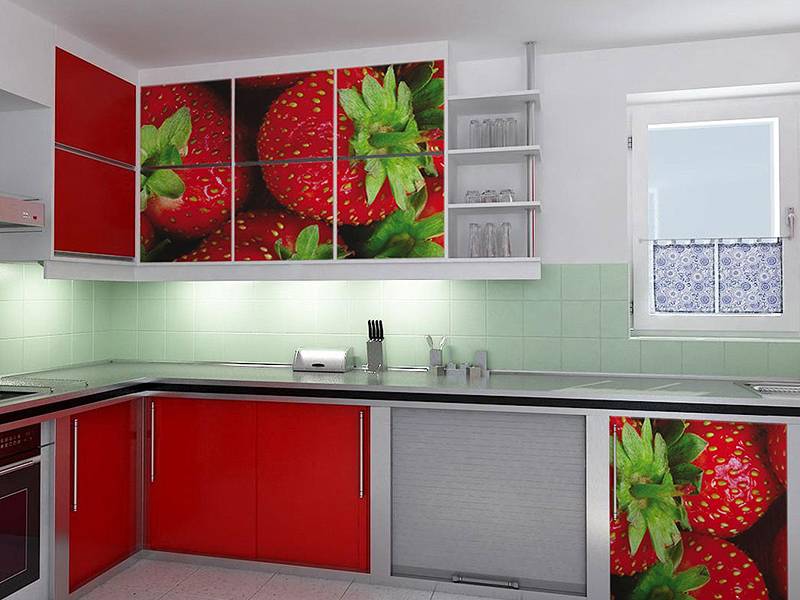 кухонный гарнитур угловой 5 фотопечать в Нижневартовске