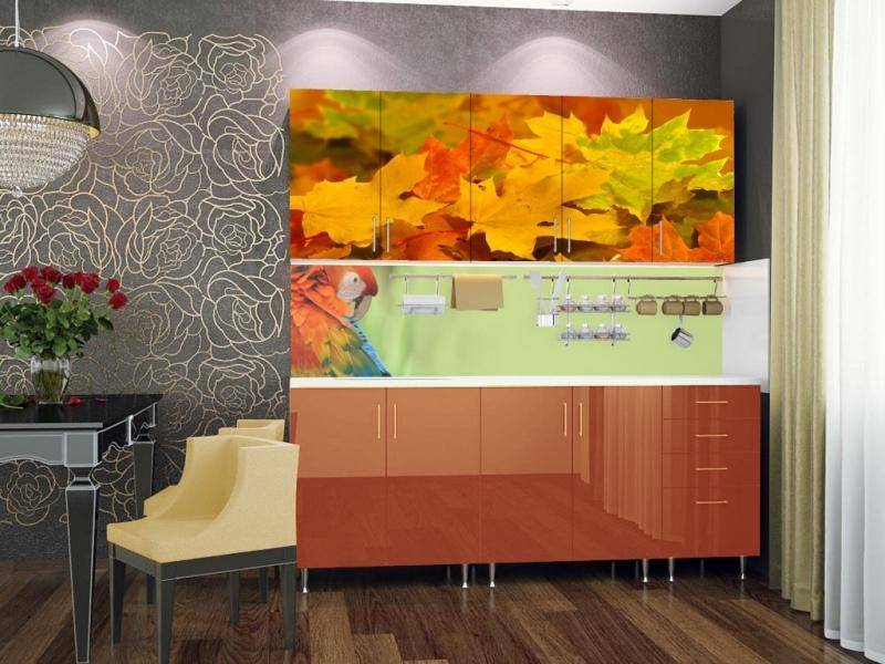 кухня с красивой фотопечатью в Нижневартовске