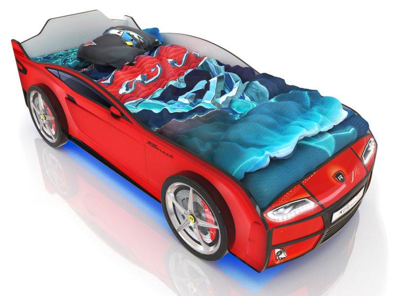кровать-машинка romack kiddy красный в Нижневартовске