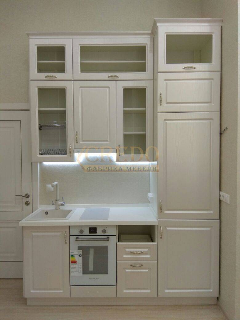 компактная прямая кухня в Нижневартовске