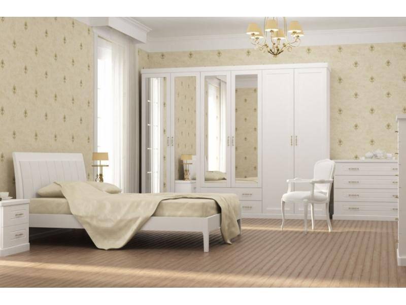 классическая мебель для спальни в белом цвете каролина 2 в Нижневартовске