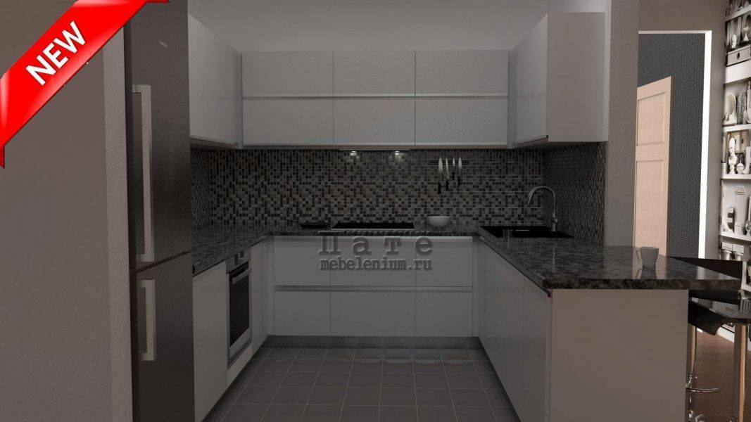 кухонный гарнитур п-образный патина в Нижневартовске