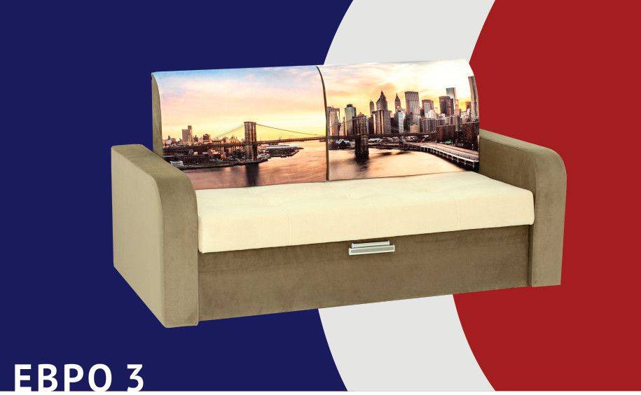 диван прямой евро 3 в Нижневартовске