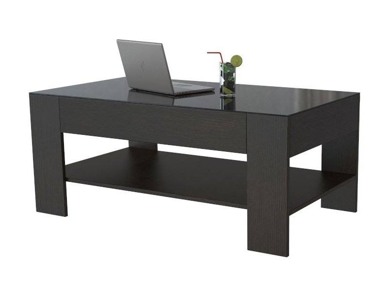 стол журнальный beautystyle 26 венге/стекло черное в Нижневартовске