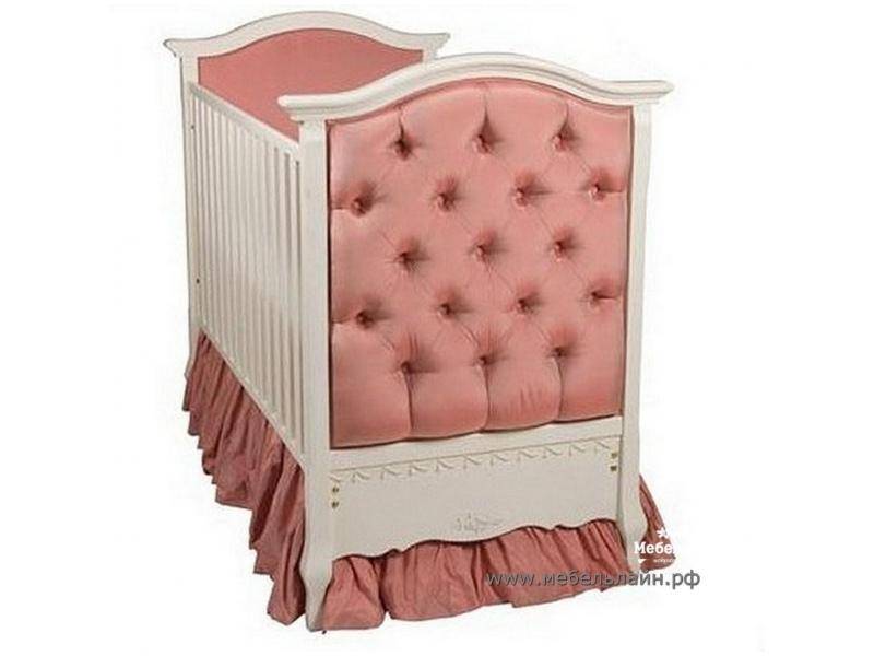 детская кроватка из массива бука с обивкой велюром elitii в Нижневартовске