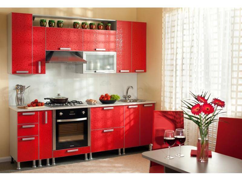 кухня техно красная в Нижневартовске