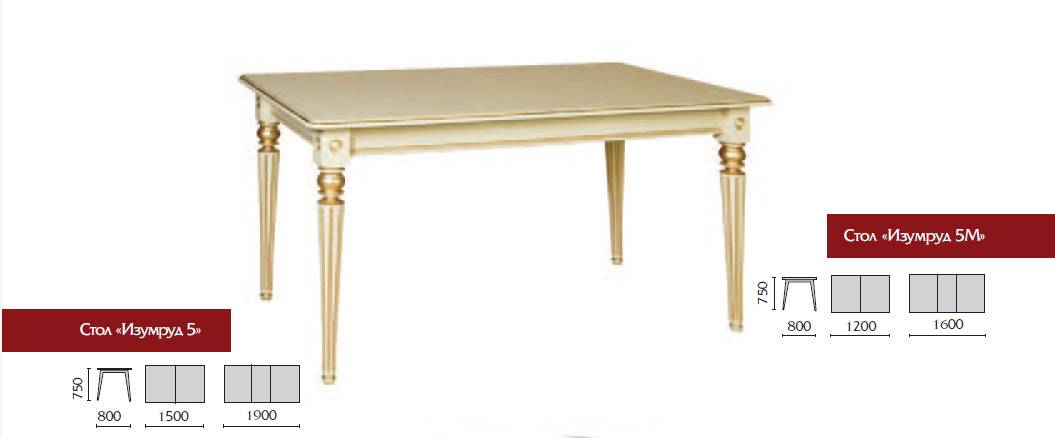 стол изумруд 5 и 5м в Нижневартовске