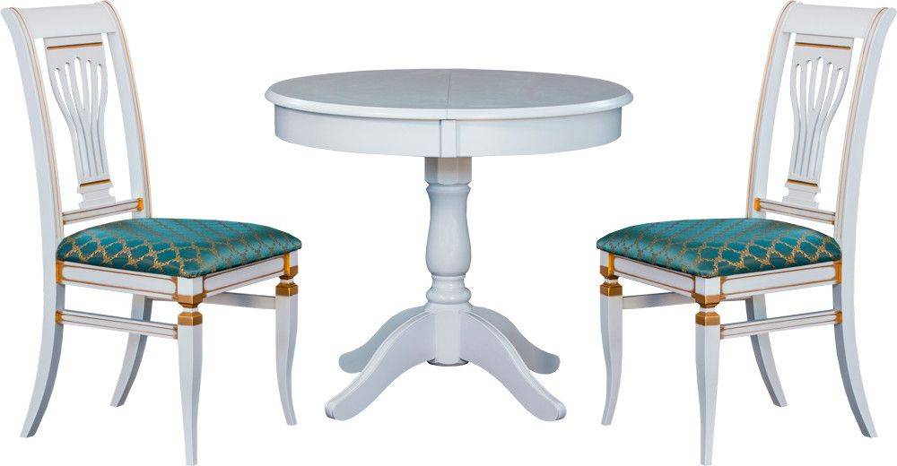 белая обеденная группа стол джем, стулья март в Нижневартовске