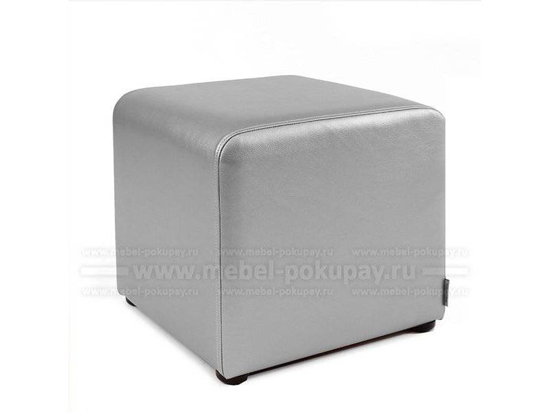 банкетка-пуф премиум экокожа серебро в Нижневартовске