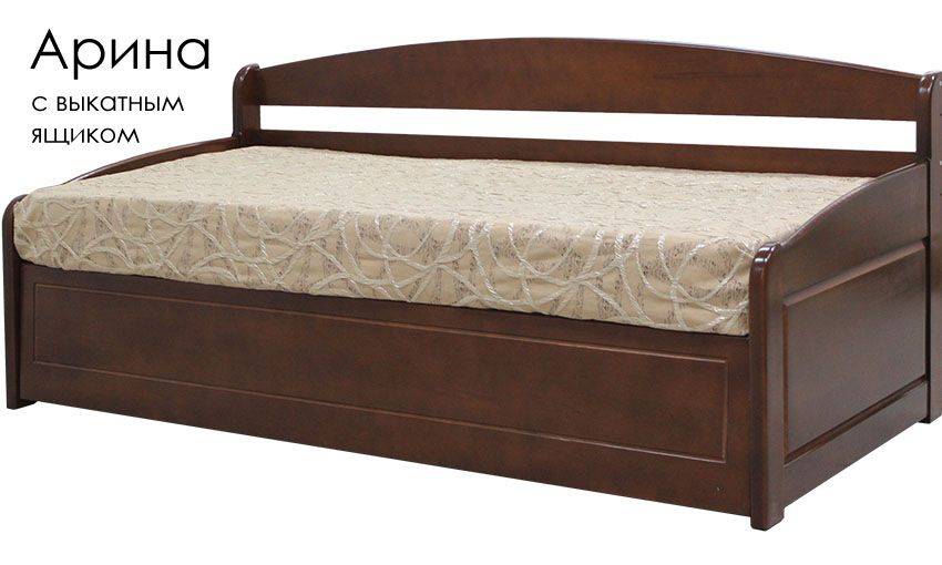 односпальная деревянная кровать арина с ящиком в Нижневартовске