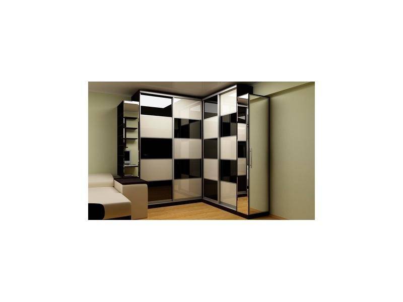 угловой шкаф-купе 9 черно-белый в Нижневартовске