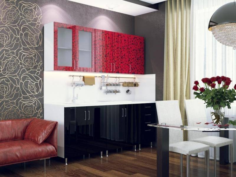 кухонный гарнитур прямой роза в Нижневартовске