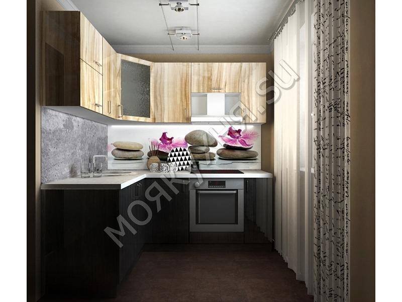 кухня пластик глянец - индийское дерево/ива каспийская в Нижневартовске