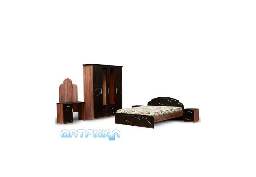 спальный гарнитур темного цвета в Нижневартовске