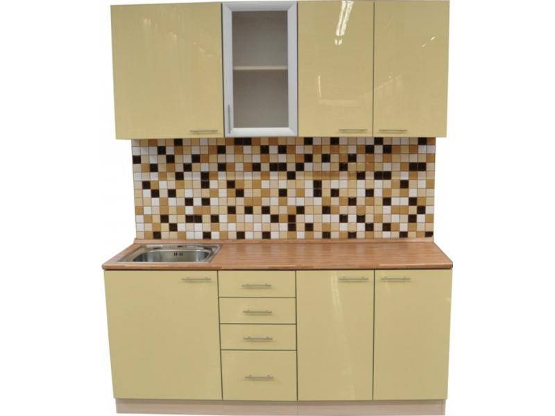 кухня прямая акрилайн ваниль в Нижневартовске