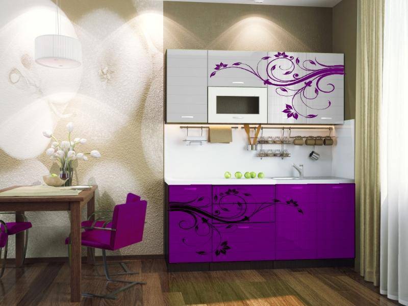 кухня прямая лада кф-7 с фотопечатью в Нижневартовске