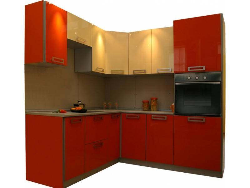 кухня угловая акрилайн ваниль в Нижневартовске