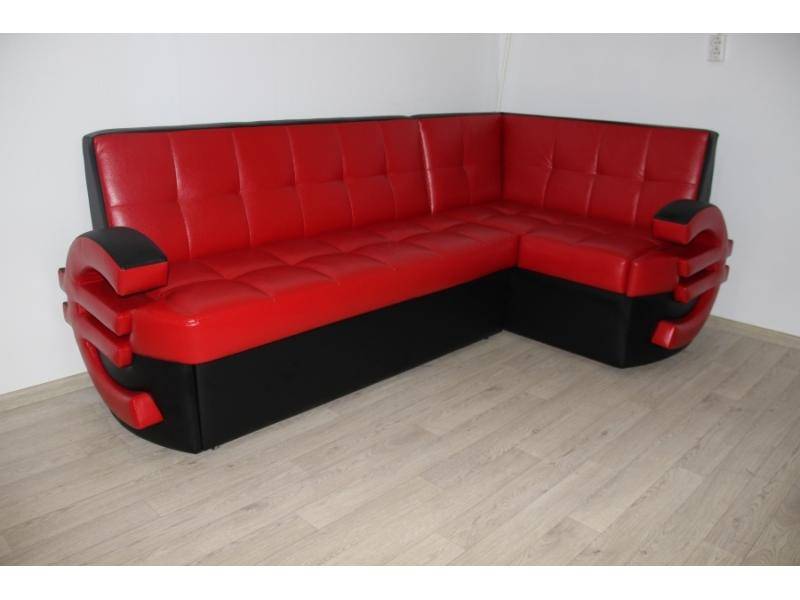 черно-красный кухонный угол евро в Нижневартовске