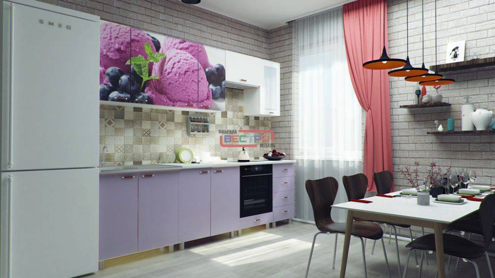 кухня фиалка фото лдсп фиолетовый / мороженое в Нижневартовске