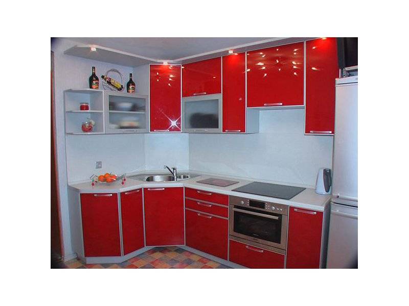 угловая красная кухня розелли в Нижневартовске