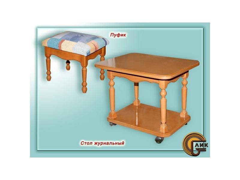 стол журнальный 2 и пуфик 2 в Нижневартовске