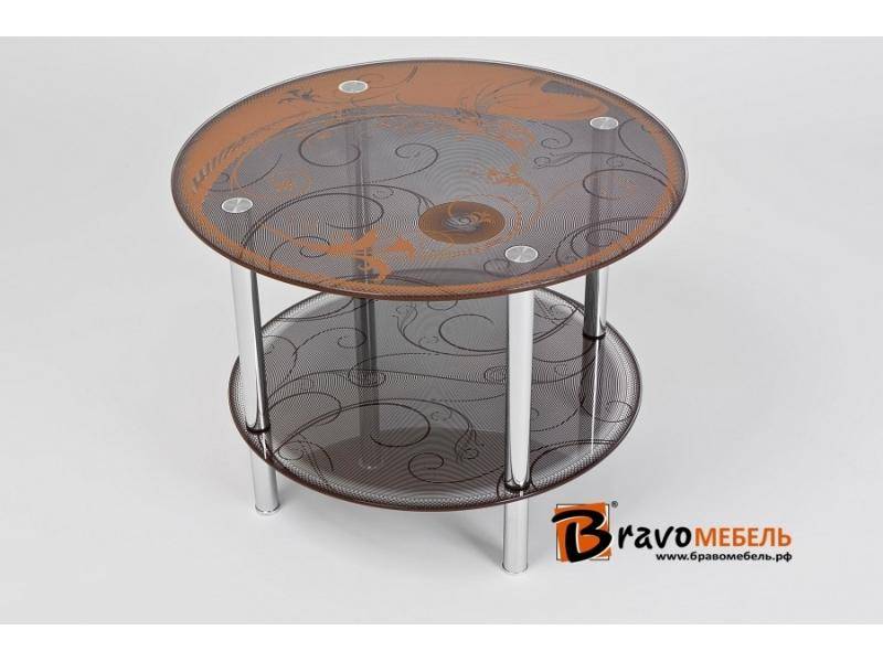 круглый стол из каленого стекла птица счастья в Нижневартовске