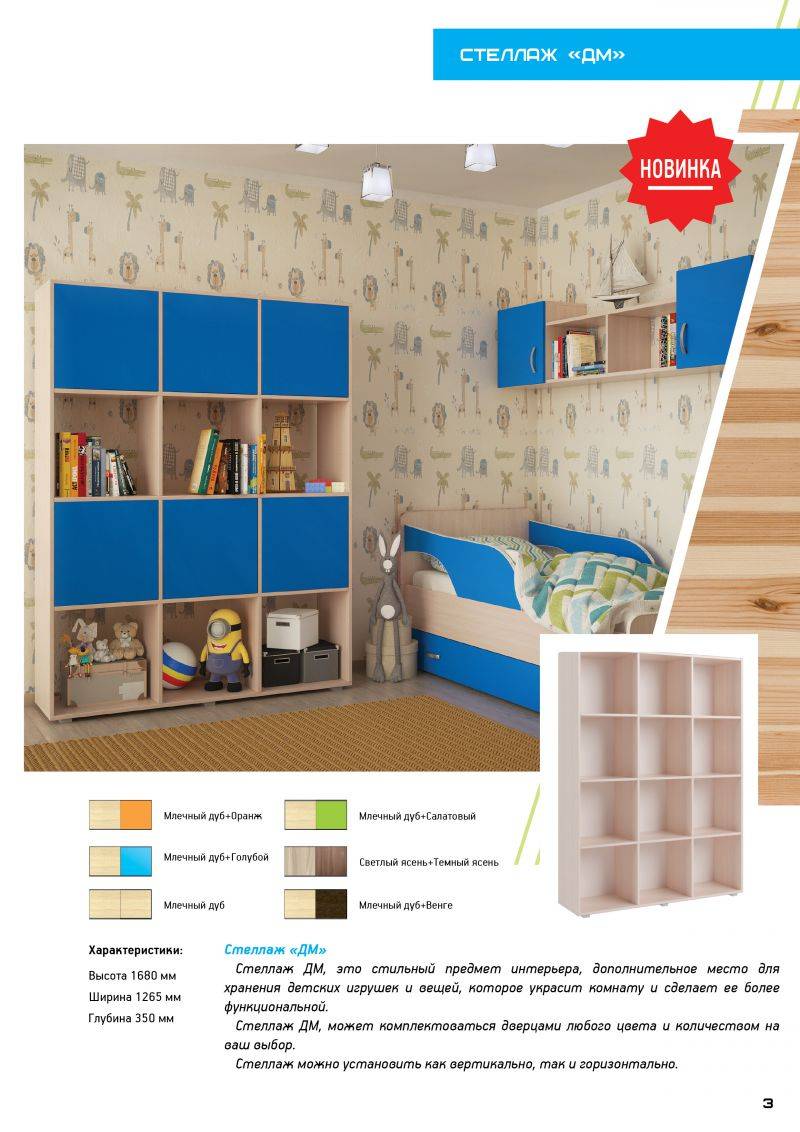 шкаф-стеллаж в детскую дм в Нижневартовске