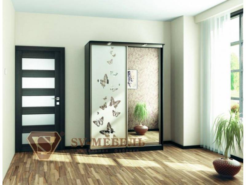 стильный шкаф-купе бабочки в Нижневартовске