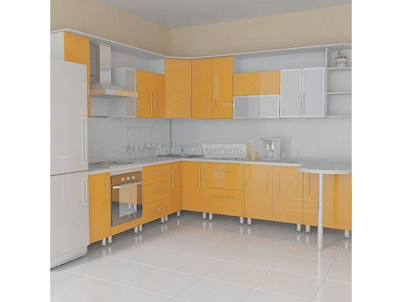 кухня угловая мдф пластик олимп 1 в Нижневартовске