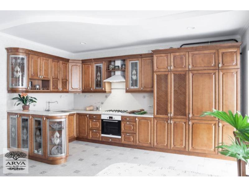 кухонный гарнитур береза цвет темный мед в Нижневартовске