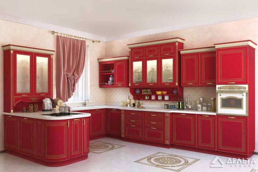красный кухонный гарнитур аликанте палаццио в Нижневартовске