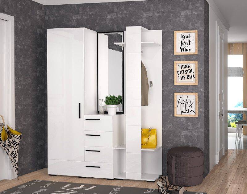 прихожая лайт белый глянец в Нижневартовске