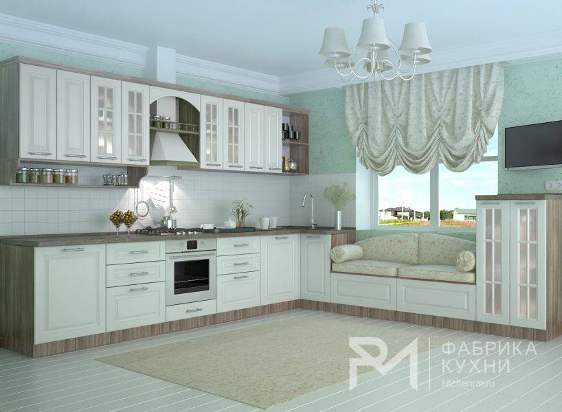 большая кухня белый пвх вегас в Нижневартовске