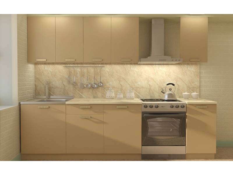 кухня прямая бельканто фасады мдф в Нижневартовске