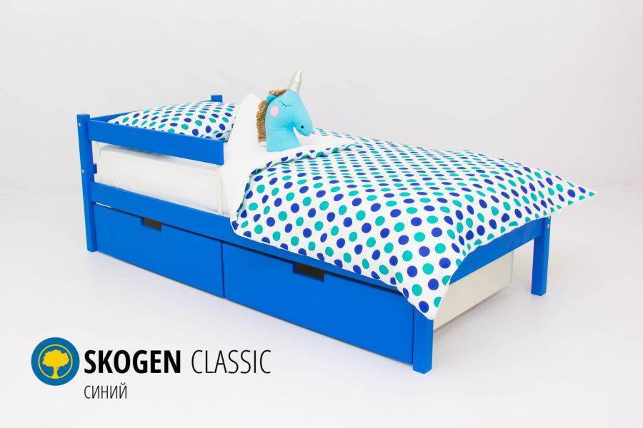 детская кровать skogen classic синий в Нижневартовске