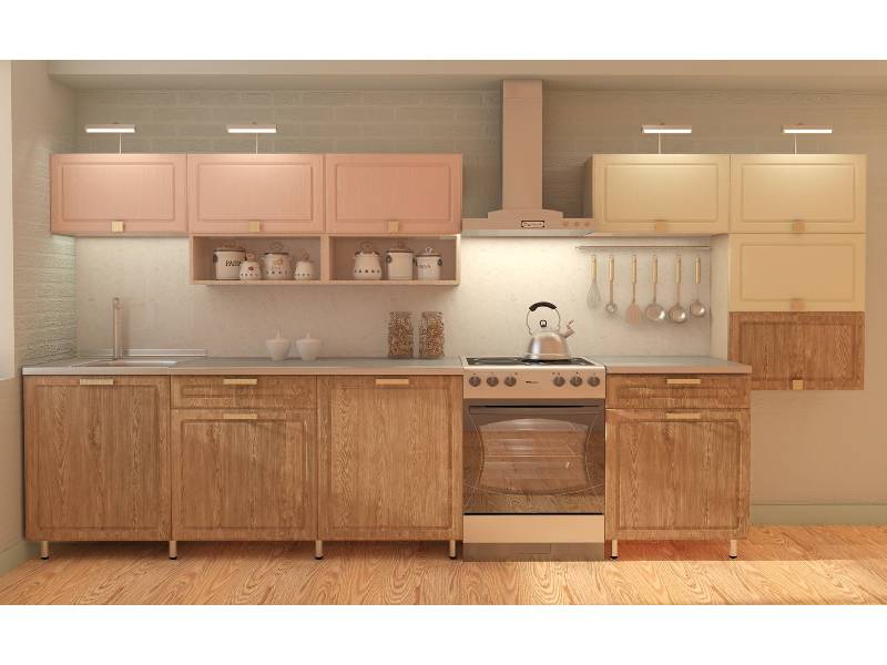 кухня прямая бельканто фасады мдф в Нижневартовске