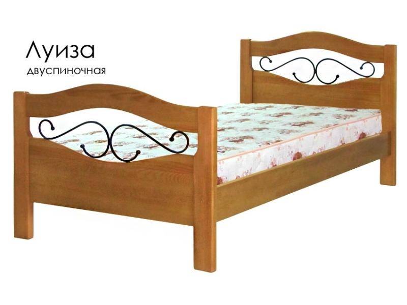 кровать луиза из массива сосны с элементами ковки в Нижневартовске
