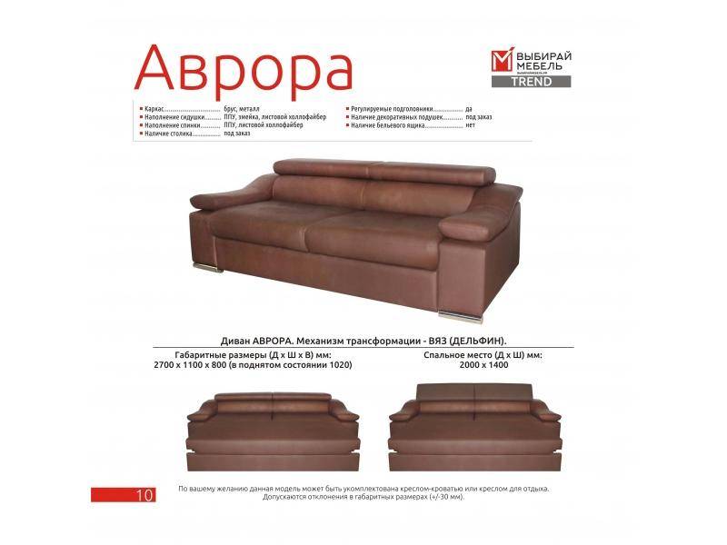 диван прямой аврора в Нижневартовске