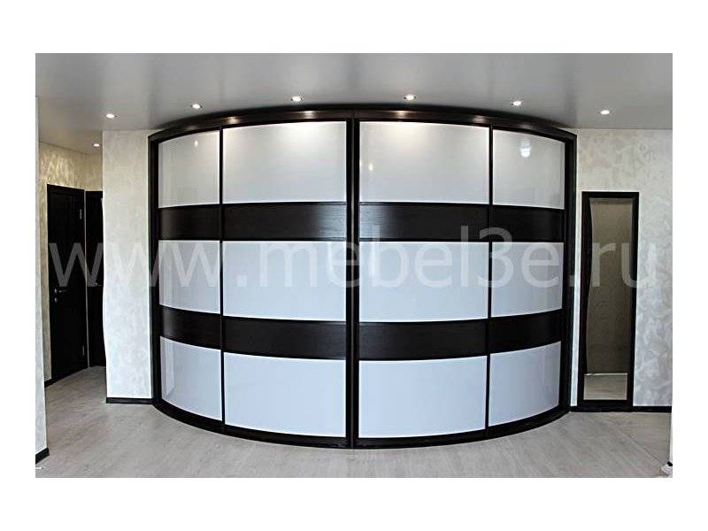 выпуклый 4-х дверный шкаф-купе в Нижневартовске