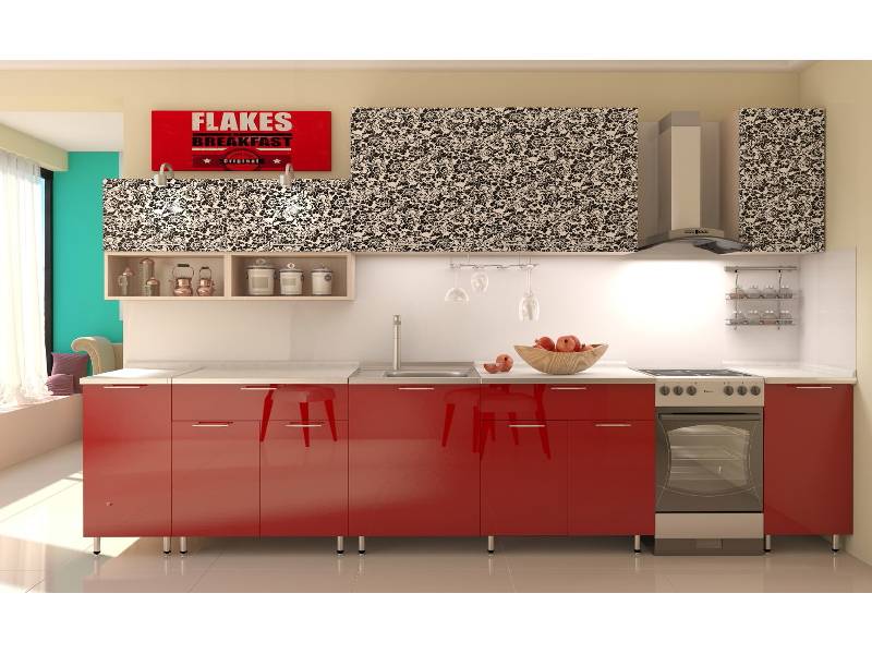 кухня прямая бельканто фасады мдф в Нижневартовске