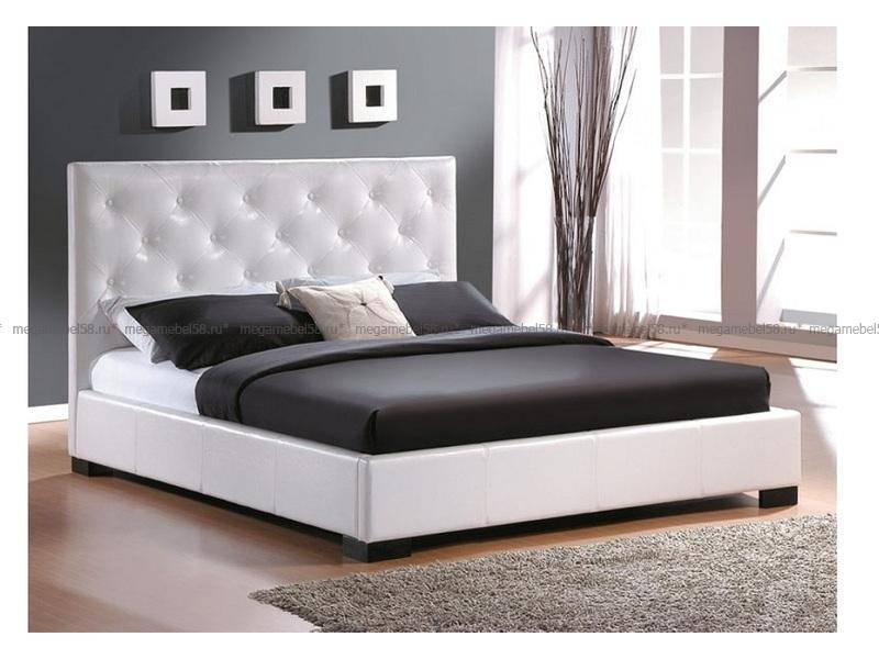 белая двухспальная кровать белла 2 в Нижневартовске