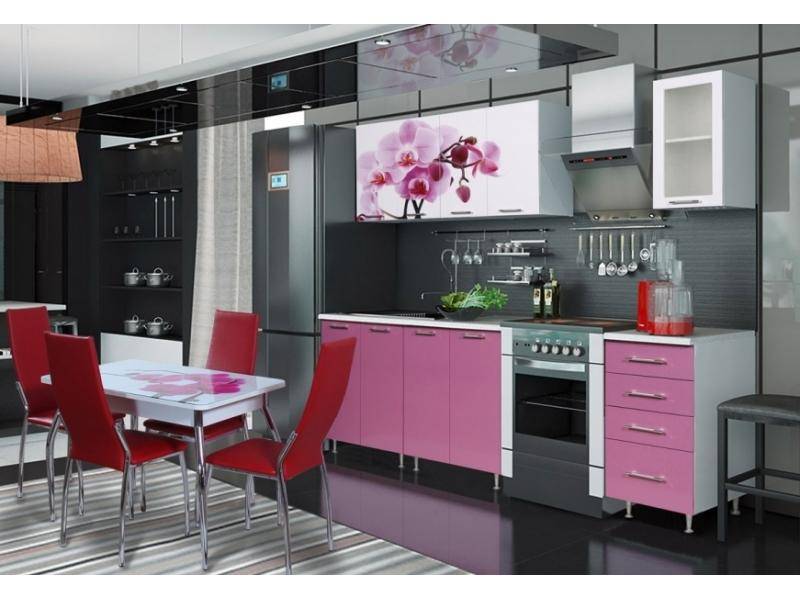 кухонный гарнитур прямой с фотопечатью в Нижневартовске